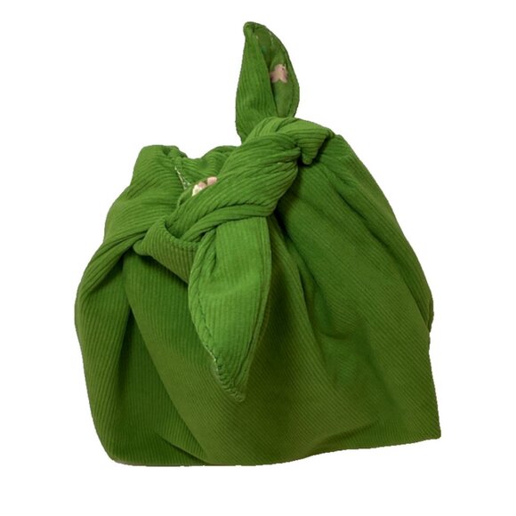 Marc Jacobs Daisy Wild Green Corduroy Tie Top Pouch Floral Fabric Bag EDP 5PC - Picture 4 of 13